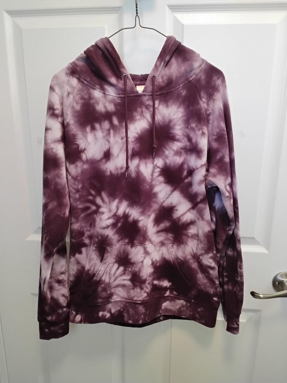 Purple and White Tie-Dye Hoodie